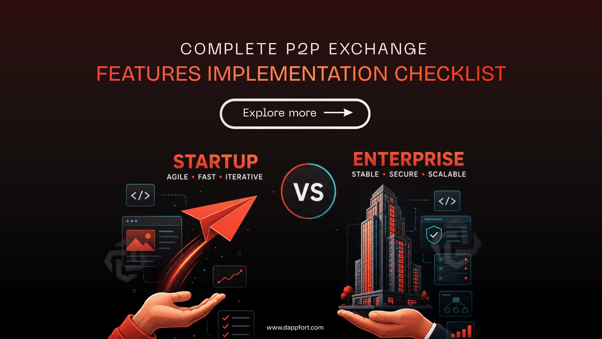 P2P EXCHANGE FEATURES CHECKLIST- STARTUPS VS ENTERPRISES
